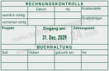 Kontierungsstempel Rechnungskontrolle Buchung Grün