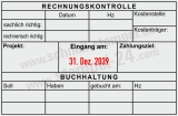 Kontierungsstempel Rechnungskontrolle Buchung Schwarz/Rot