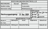 Stempel Rechnungskontrolle Kostenstelle Belegnummer Zahlungsziel Schwarz