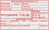 Stempel Rechnungskontrolle Kostenstelle Belegnummer Zahlungsziel Blau