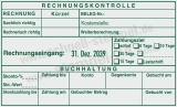 Stempel Rechnungskontrolle Kostenstelle Belegnummer Zahlungsziel Rot