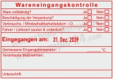 HACCP Stempel Wareneingangskontrolle Mindesthaltbarkeit i.O. Rot