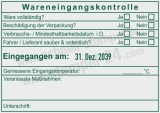 HACCP Stempel Wareneingangskontrolle Mindesthaltbarkeit i.O. Grün