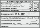Stempel HACCP Wareneingangskontrolle Schimmelbefall Schwarz