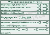 Stempel HACCP Wareneingangskontrolle Schimmelbefall Grün