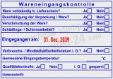Stempel HACCP Wareneingangskontrolle Schimmelbefall Blau/Rot