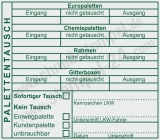 Stempel für Palettentausch – Chemiepaletten, Europaletten & Gitterboxen Grün