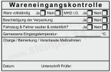HACCP-Stempel Wareneingangskontrolle Mindesthaltbarkeit Charge Schwarz