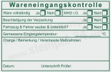 HACCP-Stempel Wareneingangskontrolle Mindesthaltbarkeit Charge Grün