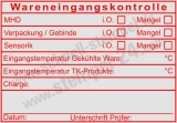 HACCP Kontrollstempel – Wareneingang Temperaturprüfung Sensorik & Mindesthaltbarkeit Rot