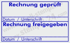 Kontierungsstempel Rechnungsprüfung Buchenholz |40×25 mm
