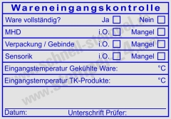 HACCP‑Stempel & Wareneingangskontrolle – Zuverlässige Dokumentation für Lebensmittelbetriebe | 5208