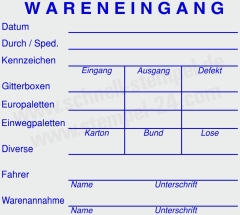 Stempel Wareneingangskontrolle für Gitterboxen, Europaletten, Einwegpaletten & Diverse | 5212