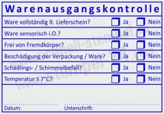 Stempel Warenausgangskontrolle Temperatur | 5211