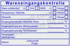 HACCP Wareneingangskontrolle Stempel – MHD Sensorik & Eingangstemperatur | 5211
