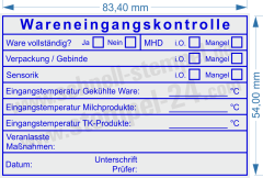 HACCP Wareneingangskontrolle Stempel – MHD Sensorik & Eingangstemperatur | 5211