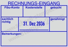 Rechnungseingang Stempel Fibu-Konto Gebucht Genehmigt | 5480