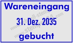 Stempel Wareneingang Datum Gebucht | 5430