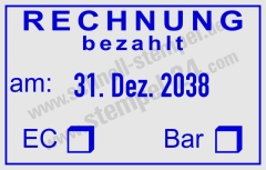 Stempel Rechnung bezahlt mit EC-Karte Bar | 5440