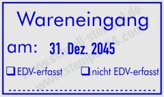 Stempel Wareneingang am EDV erfasst EDV nicht erfasst | 5460