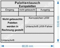 Stempel Europaletten Tausch Fehlende Paletten in Rechnung gestellt | 5211