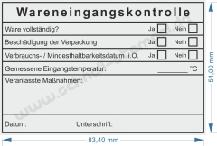 Stempel Wareneingangskontrolle Gastronomie | 5211