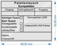 Stempel Palettentausch Europalette | 5211