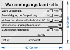 Stempel Wareneingangsprüfung der Gastronomie | 5208