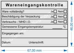 Stempel Wareneingangskontrolle Mindesthaltbarkeitsdatum | 5208