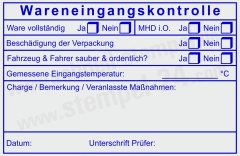 HACCP-Stempel Wareneingangskontrolle Mindesthaltbarkeit Charge | 5211